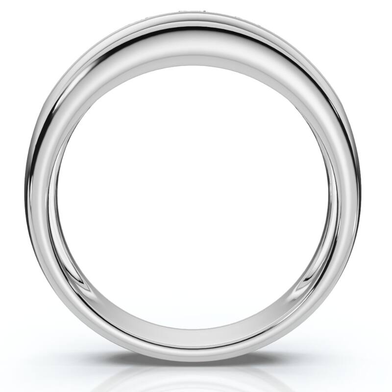 3/4Ct Men's Diamond 5-Stone Wedding Ring Channel Set Gold Lab Grown