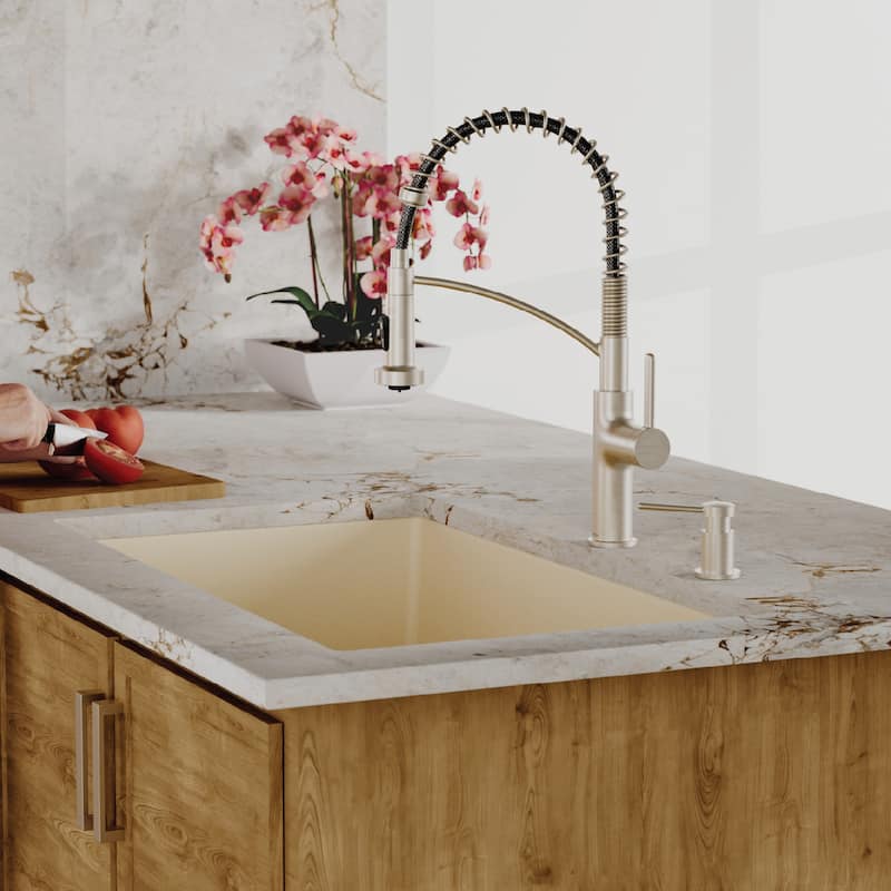 Karran Undermount 32.5 in. Large Single Bowl Quartz Kitchen Sink