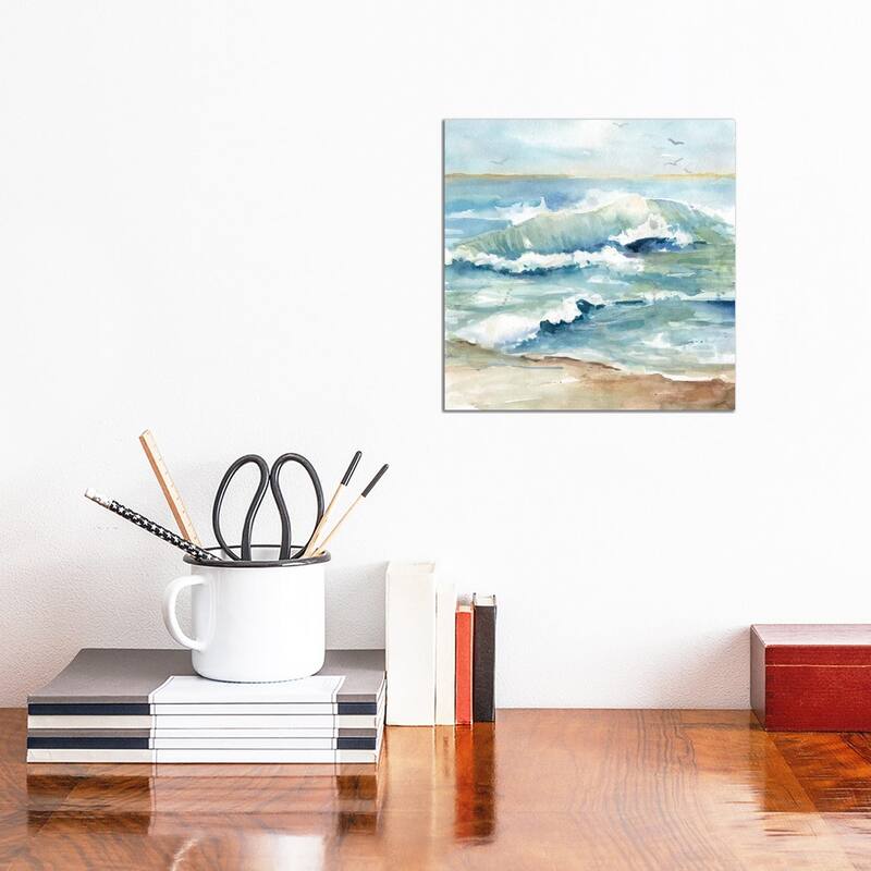 iCanvas "Beach Waves" by Carol Robinson Canvas Print - 12x12x0.75