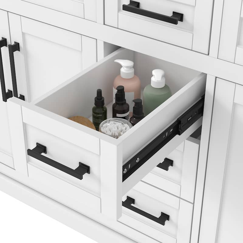 Bathroom Vanity with Marble Top and Sink