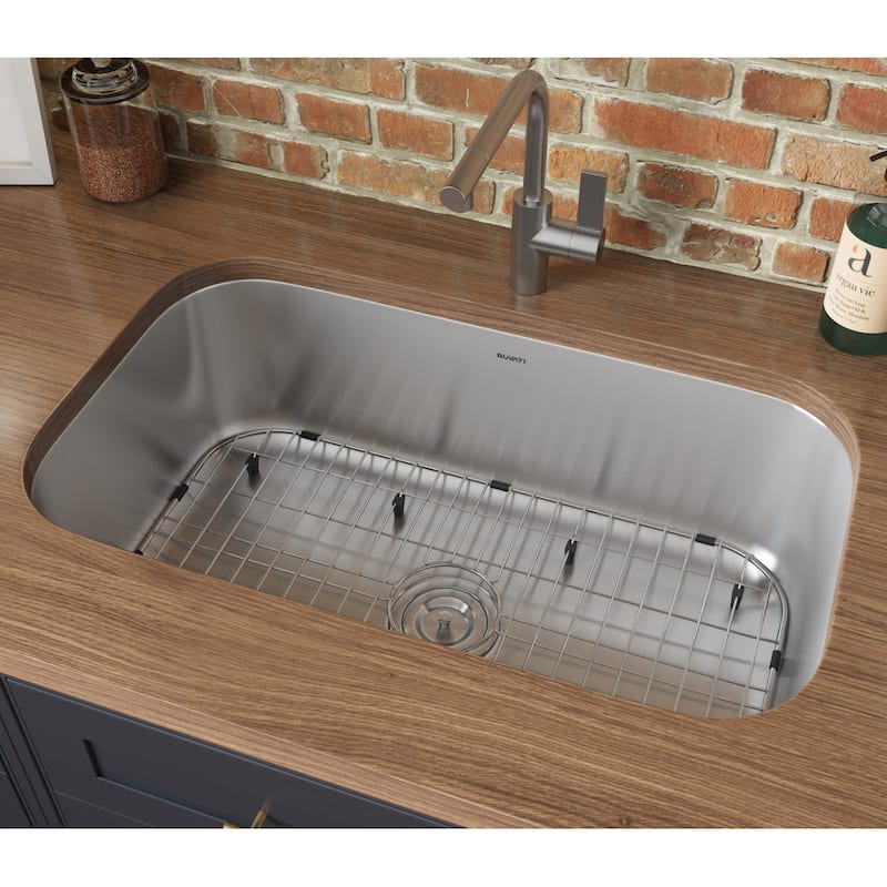 Ruvati 30-inch Undermount 16 Gauge Stainless Steel Kitchen Sink Single Bowl - RVM4250 - 30″ x 18-1/8″