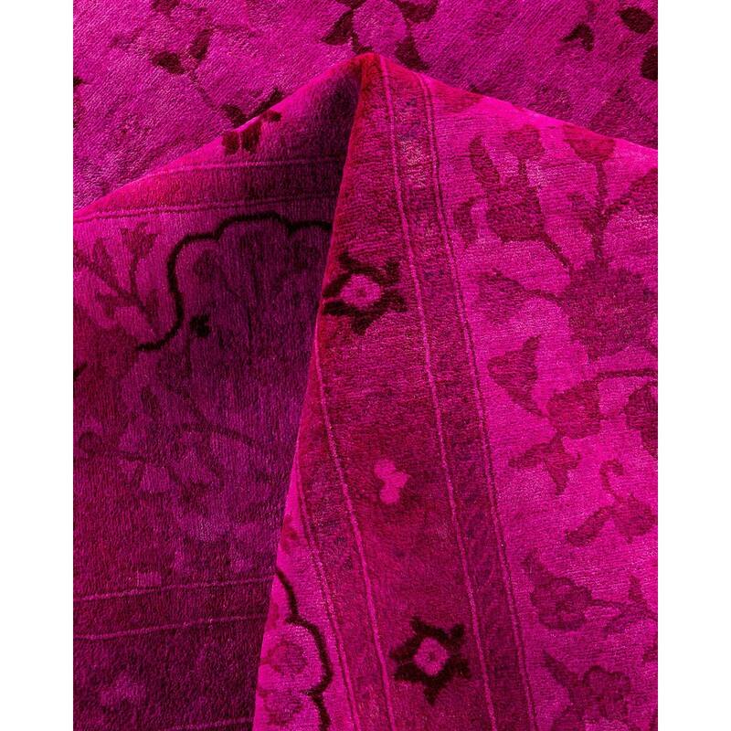 Contemporary Overdyed Wool Hand Knotted Area Rug - 9' 2" x 12' 1"