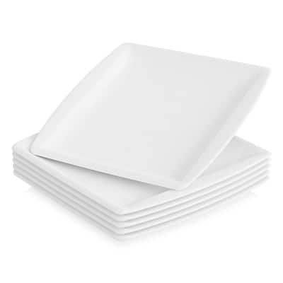 MALACASA, Series Blance, 6-Piece 7.8" Dessert Plates