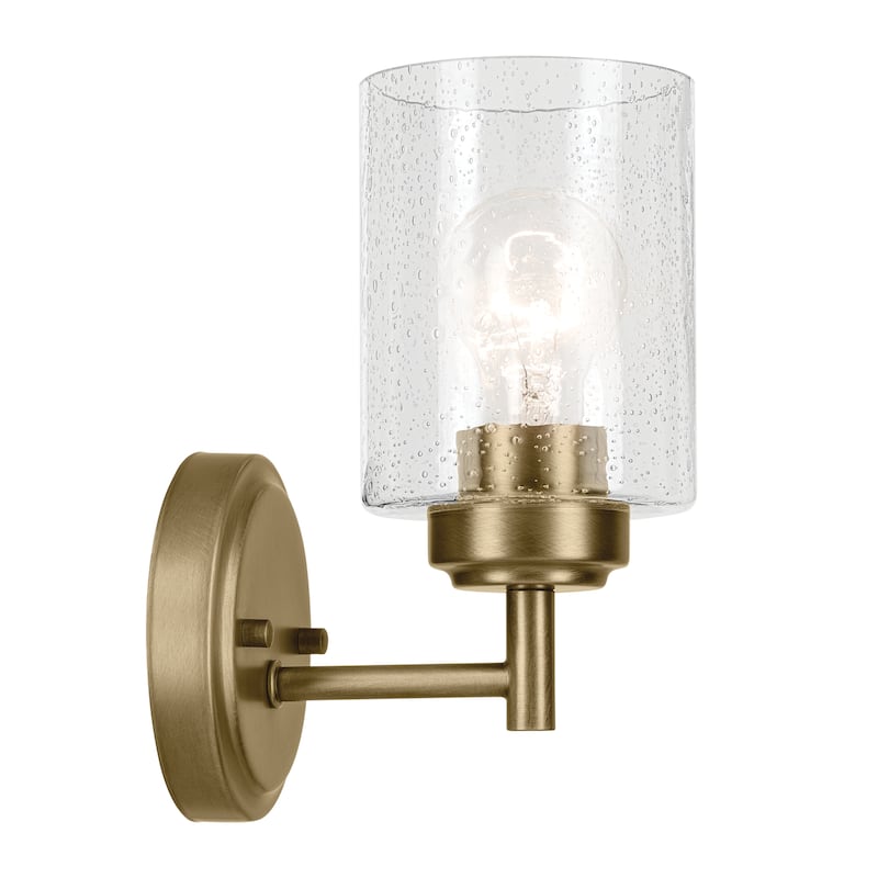 Kichler Lighting Winslow 1-Light Natural Brass Indoor Wall Sconce - 9.25