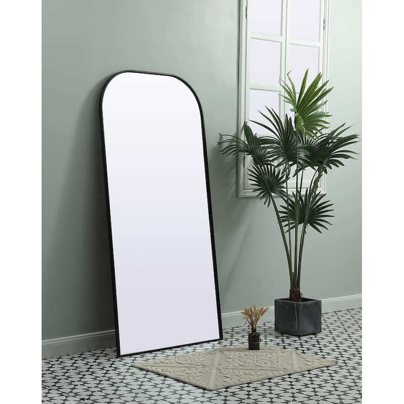 Indigo Home Metal Frame Arch Full Length Mirror 32x66 Inch