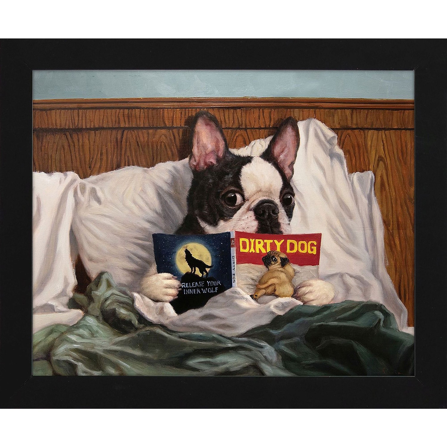 Dirty Dog Framed Art No Glass