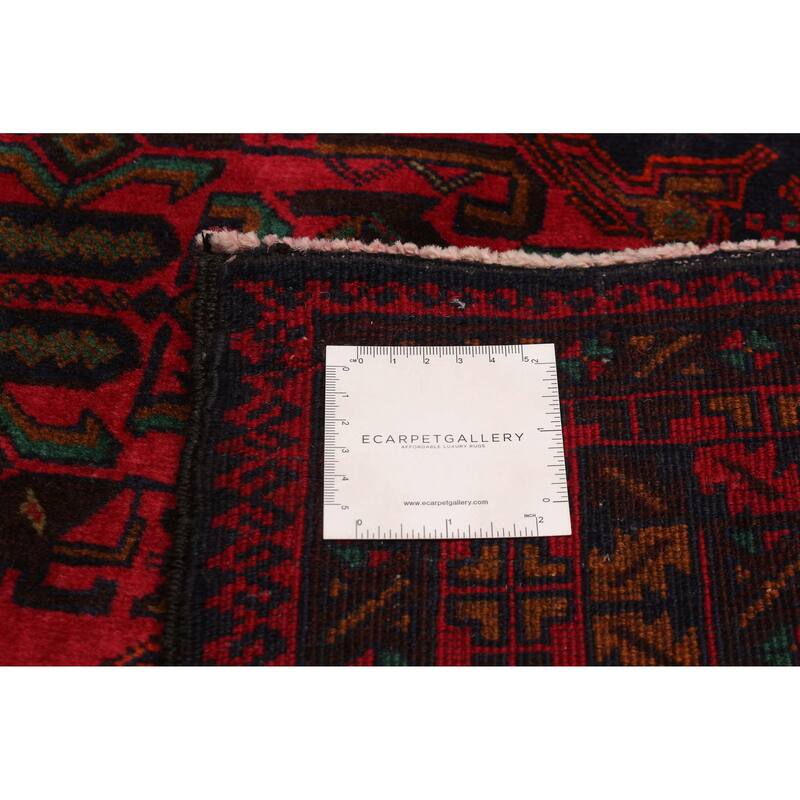 Teimani Red Rug 3'9" x 7'1" - 3'9 x 7'1