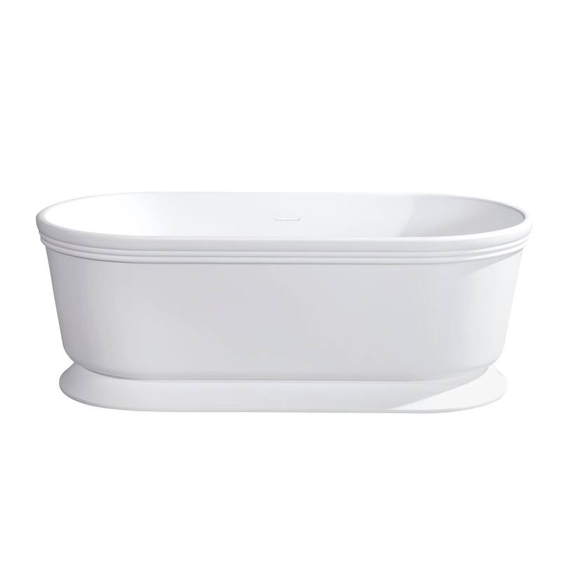 Kingston Brass VRTDE593023 Arcticstone 59" Free Standing Solid Surface