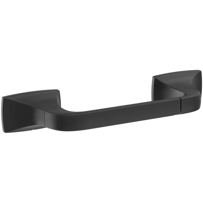 Amerock Highland Ridge Wall Mounted Pivoting Toilet Paper Holder - Matte Black