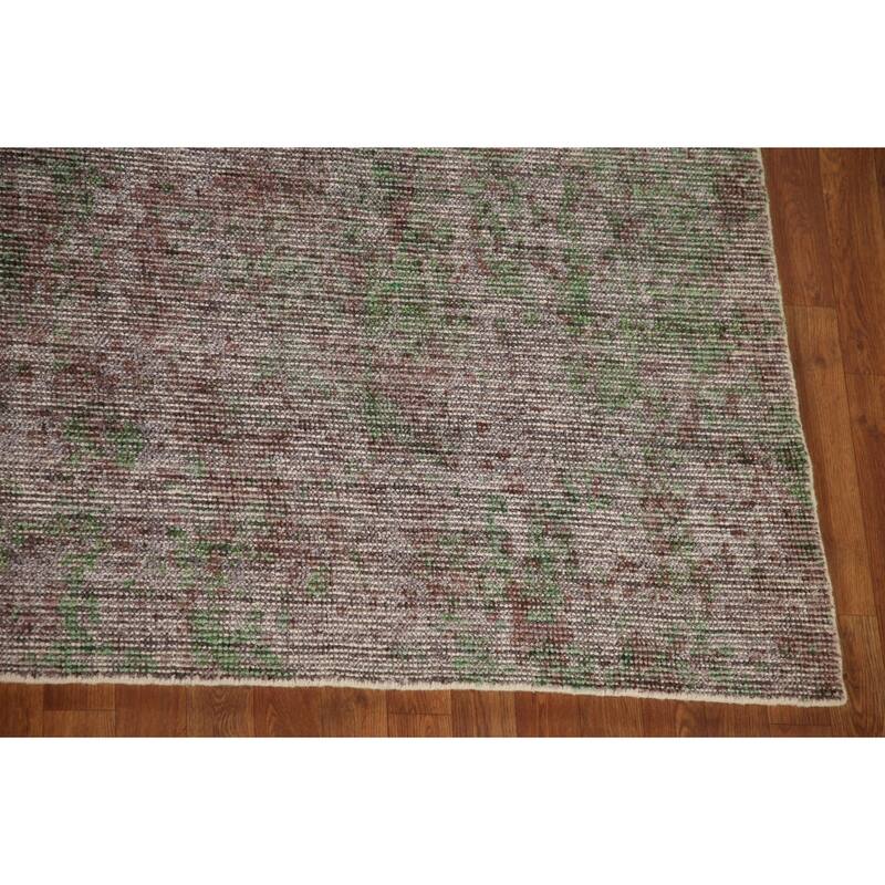 All-Over Abstract Modern Area Rug Hand-Knotted Wool Carpet - 8'2"x 9'10"