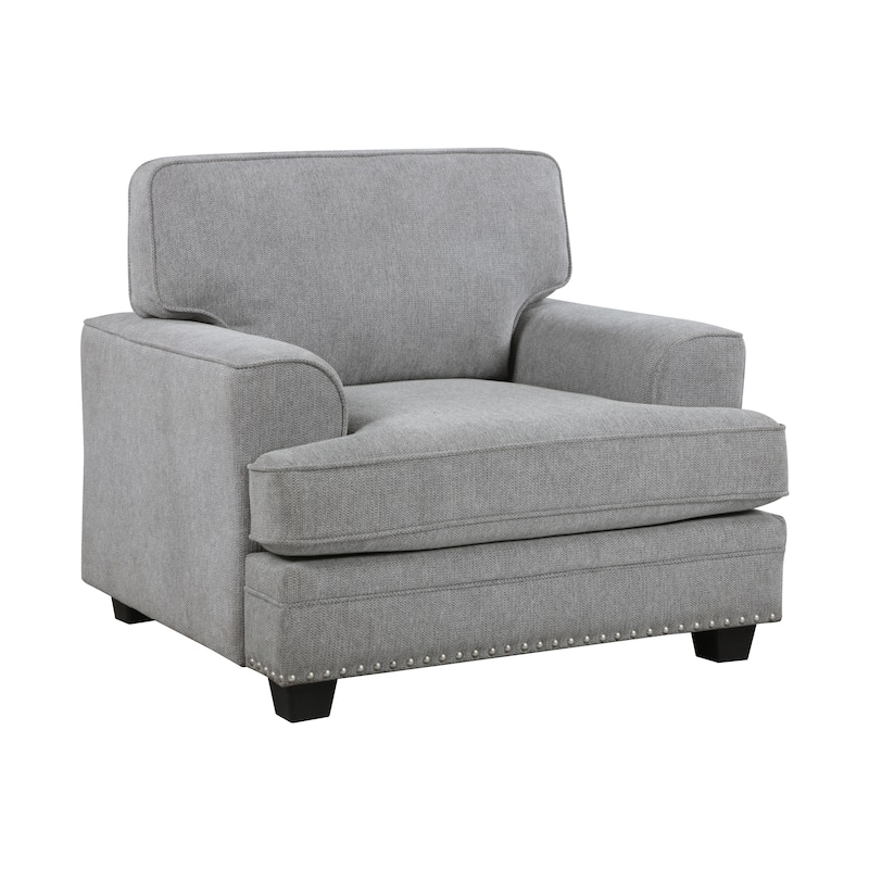 Pombal Chenille Living Room Chair - Gray