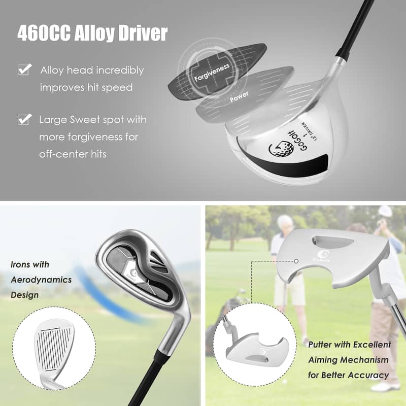 Ladies Womens Complete Golf Clubs Set 10 Pieces Includes Alloy Driver - See Details