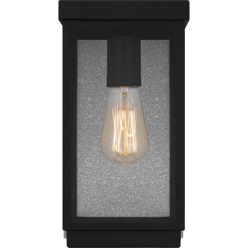 Ezra 1-Light Earth Black Outdoor Wall Lantern