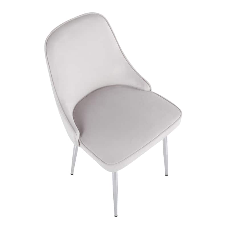 Silver Orchid Naldi Contemporary-Glam Velvet Dining Chair (Set of 2)