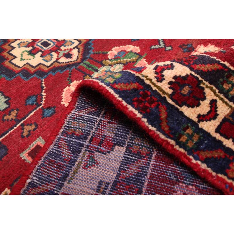 ECARPETGALLERY Hand-knotted Andelz Dark Red Wool Rug - 3'3 x 9'9