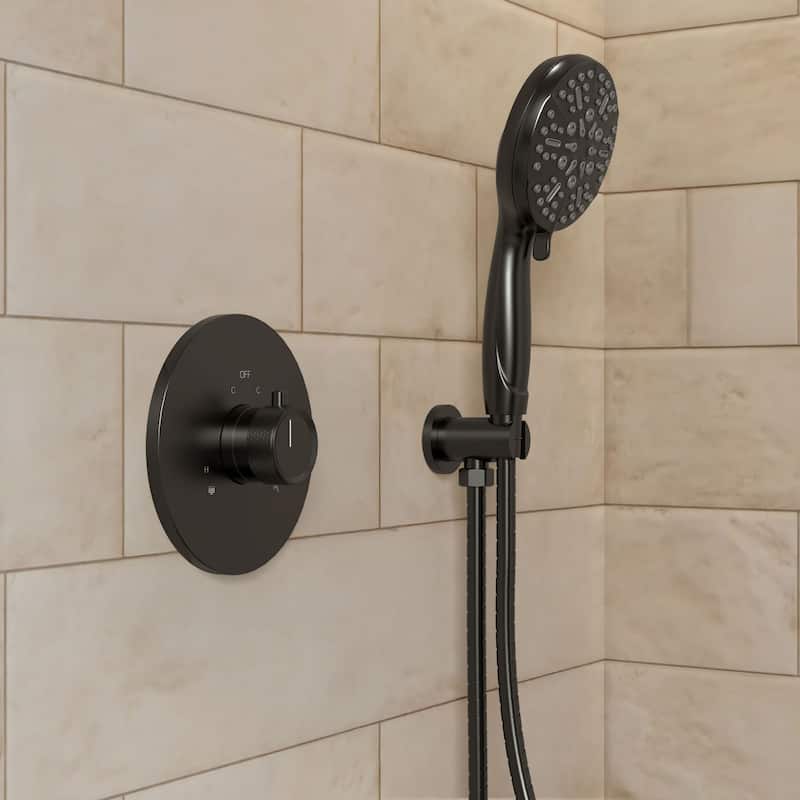 GRANDJOY Wall Mounted 5-Spray Shower System including Handheld Sprayer