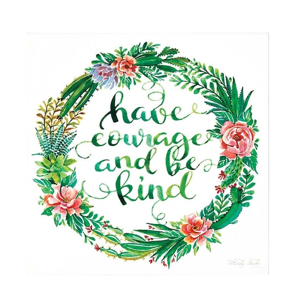 12" Green and Red Floral Square Wall Plaque - N/A