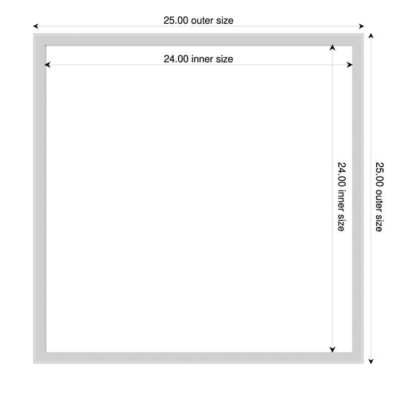 Incline Framed Dry Erase Magnetic Board - 25 x 25 in - Incline Silver