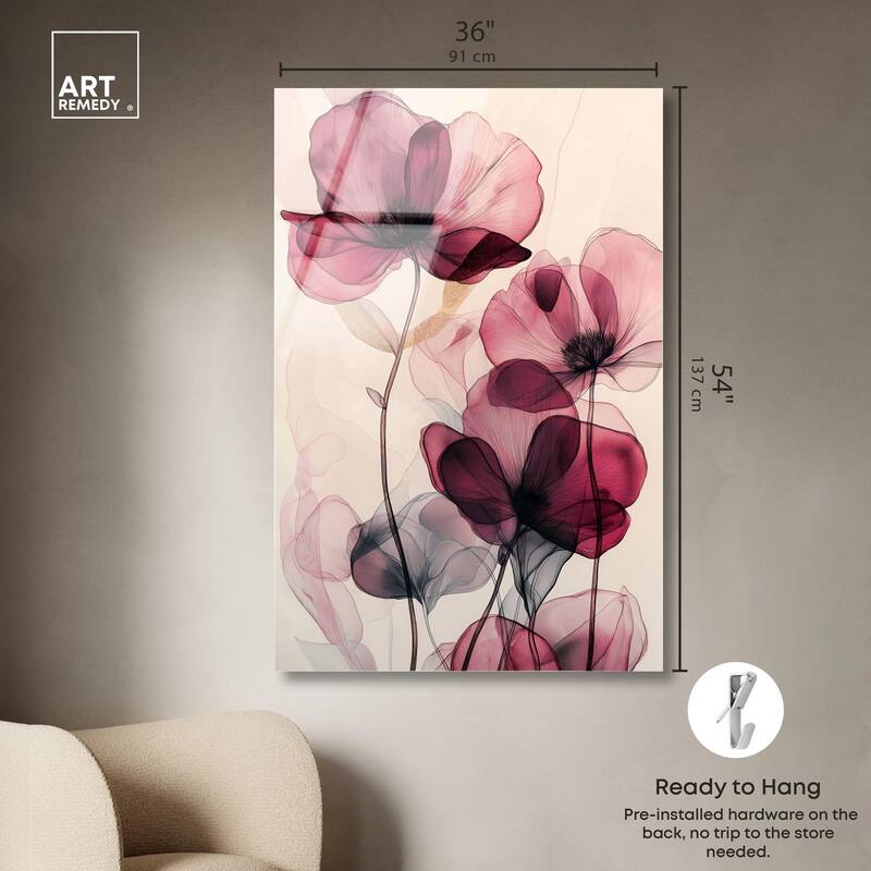 Filigree Flora I Acrylic by Art Remedy, Ready to Hang
