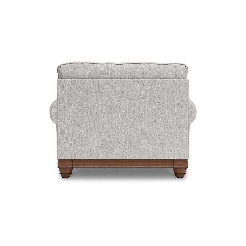 Signature Design by Ashley Meadowview Light Gray/Brown Oversized Chair - 53"W x 40"D x 41"H
