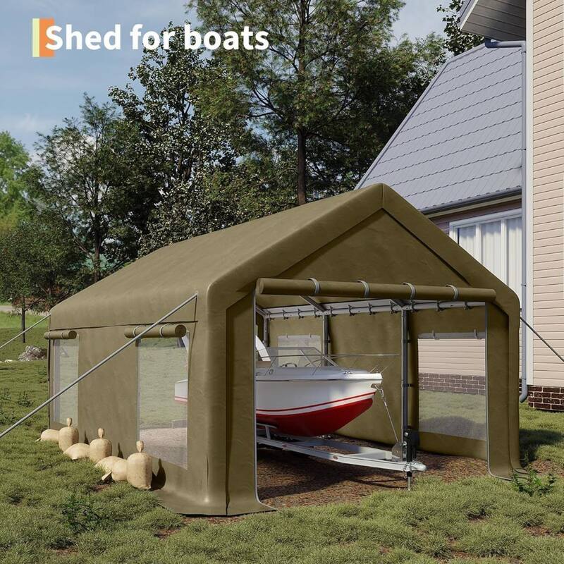 10x20x10 FT Carport Canopy for SUVs, Trucks & Watercraft Protection