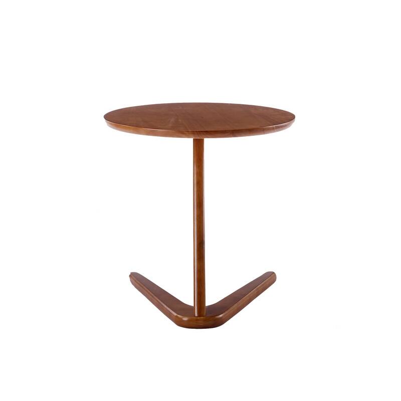SEYNAR Modern Solid Wood Versatile Round Side Table or Small Accent Piece