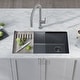 preview thumbnail 55 of 122, KRAUS Bellucci Workstation Undermount Granite Composite Kitchen Sink