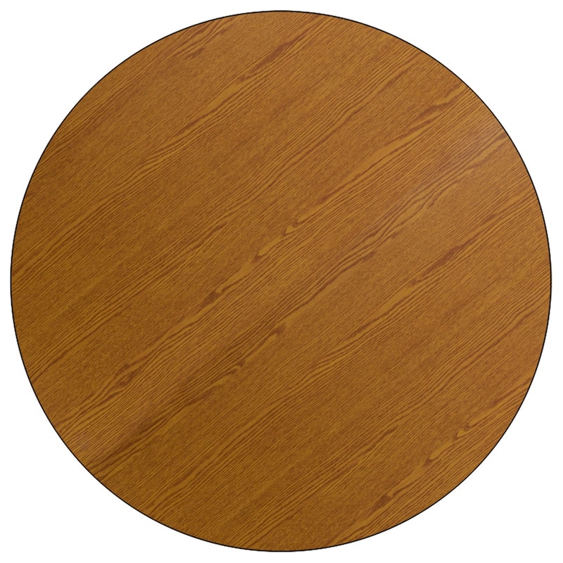 Mobile 60'' Round Thermal Laminate Activity Table - Adjustable Short Legs