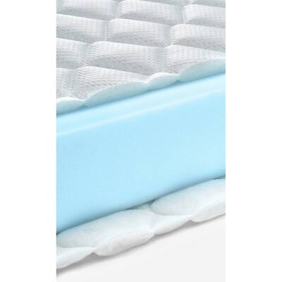 3" Deluxe White Memory Foam Mattress Topper with Straps Twin