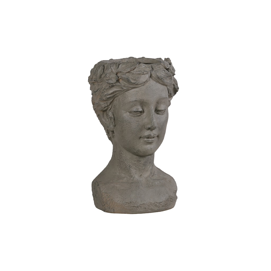 Elegante Petite Woman Head Plant Stand Statue