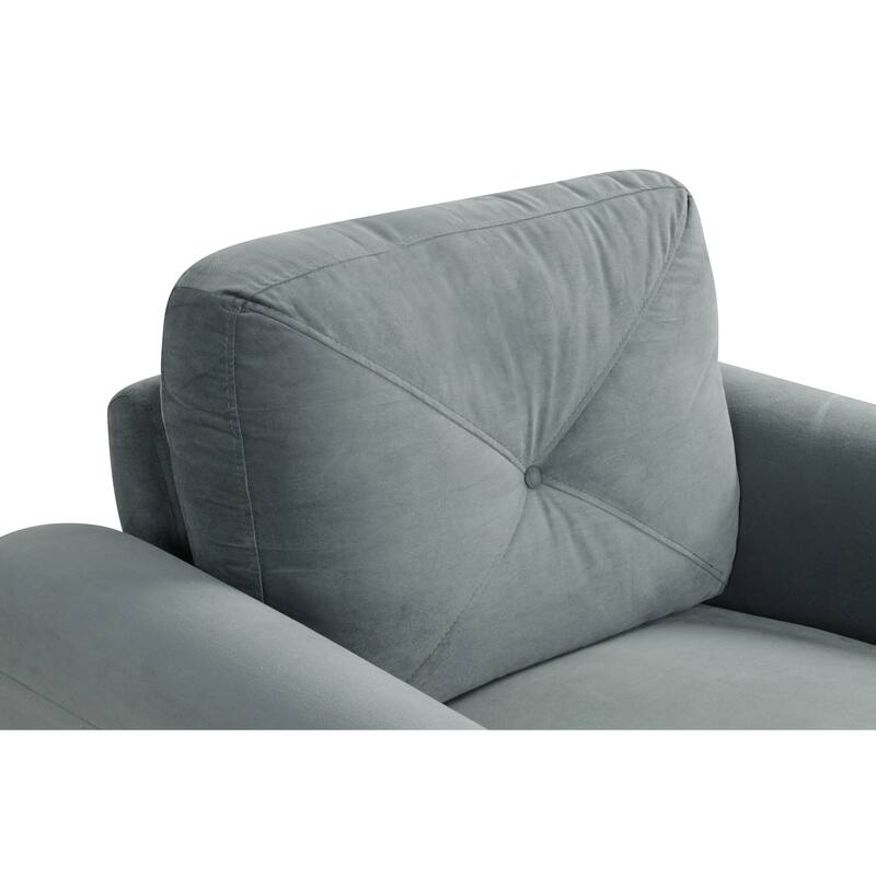 Comfortable Gray Velvet Sectional Couches for Small Spaces