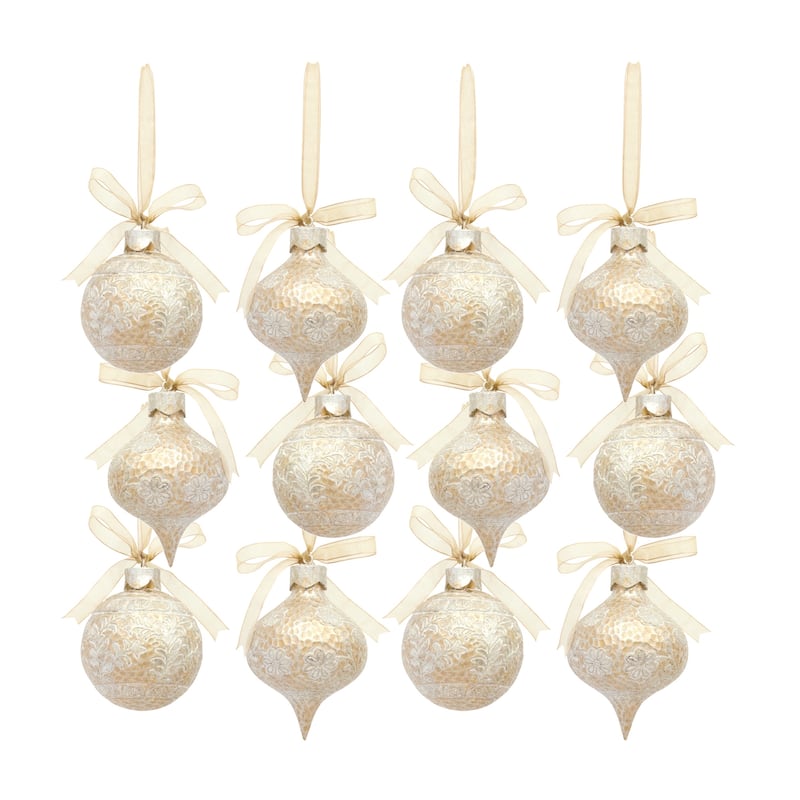 Tree Ornament (Set of 12) - Silver