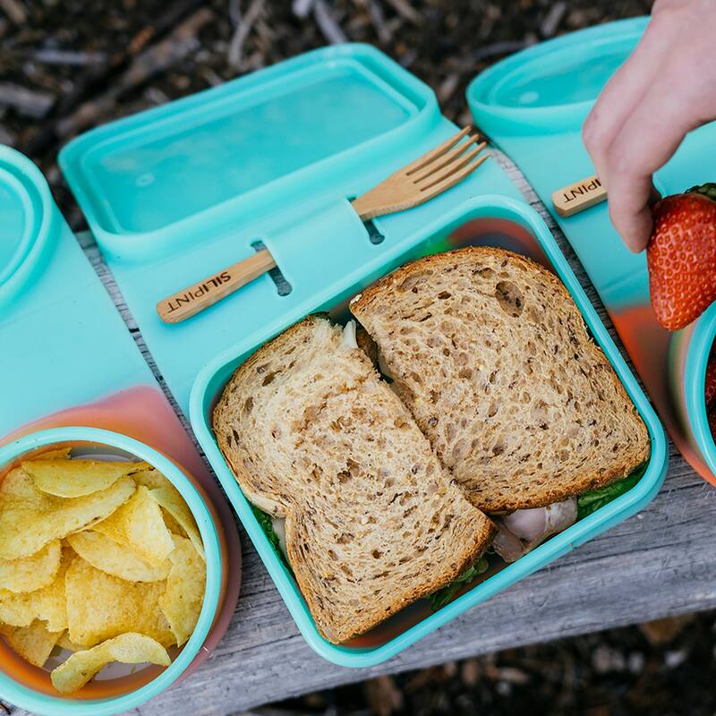 Silipint Silicone Go Go Bowls 2pk Sandwich Size Aurora Unbreakable