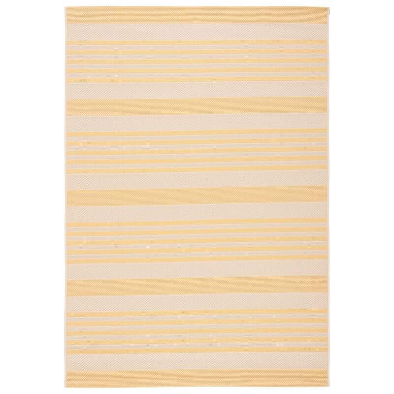 SAFAVIEH Courtyard Orsi Indoor/ Outdoor Waterproof Area Rug - 2' x 3'7" - Gold/Beige