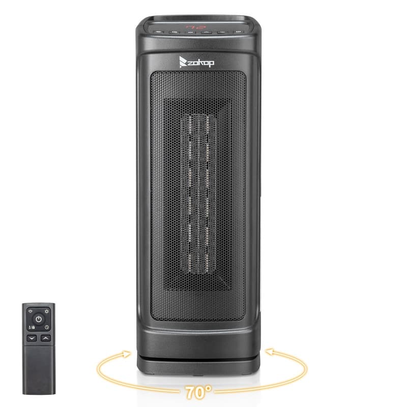 1500-Watt 17-Inch Portable Electric Heater with Remote Control