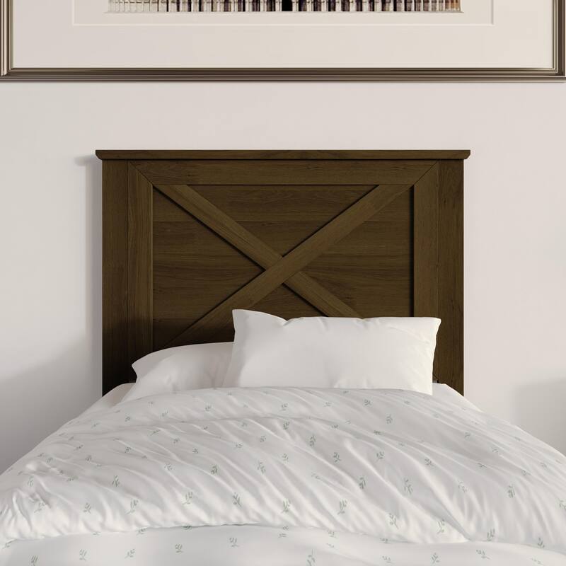 Clayfell Raleigh Wood Headboard, Sturdy Construction and Easy Assembly - Twin - Brown