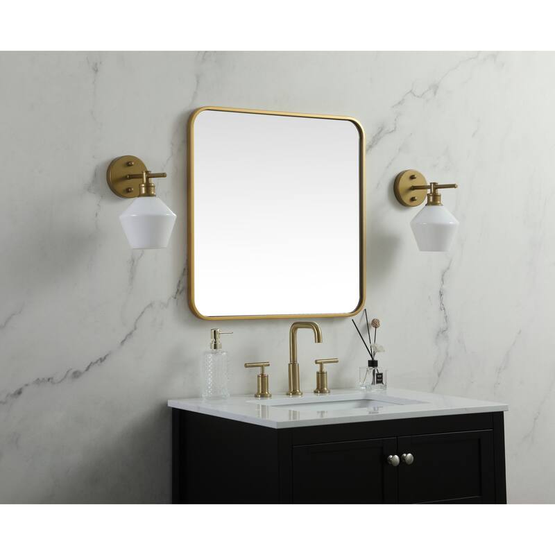 Elegant Lighting MR802424 Evermore 24" W x 24" H Transitional Square