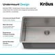 preview thumbnail 113 of 158, KRAUS Standart PRO Undermount Single Bowl Stainless Steel Kitchen Sink