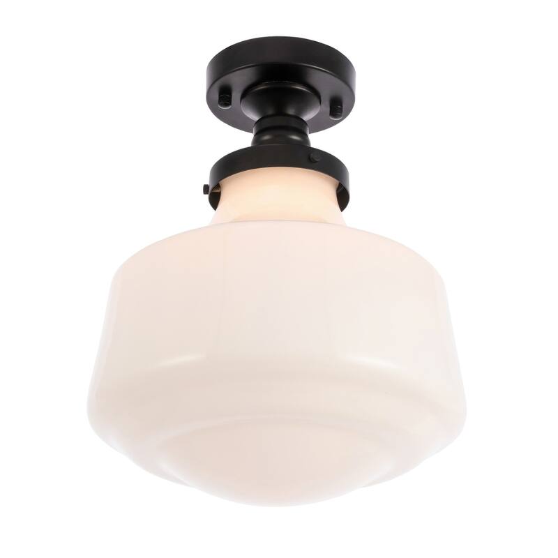 Copper Grove Limassol 1-light Frosted Glass Flush Mount