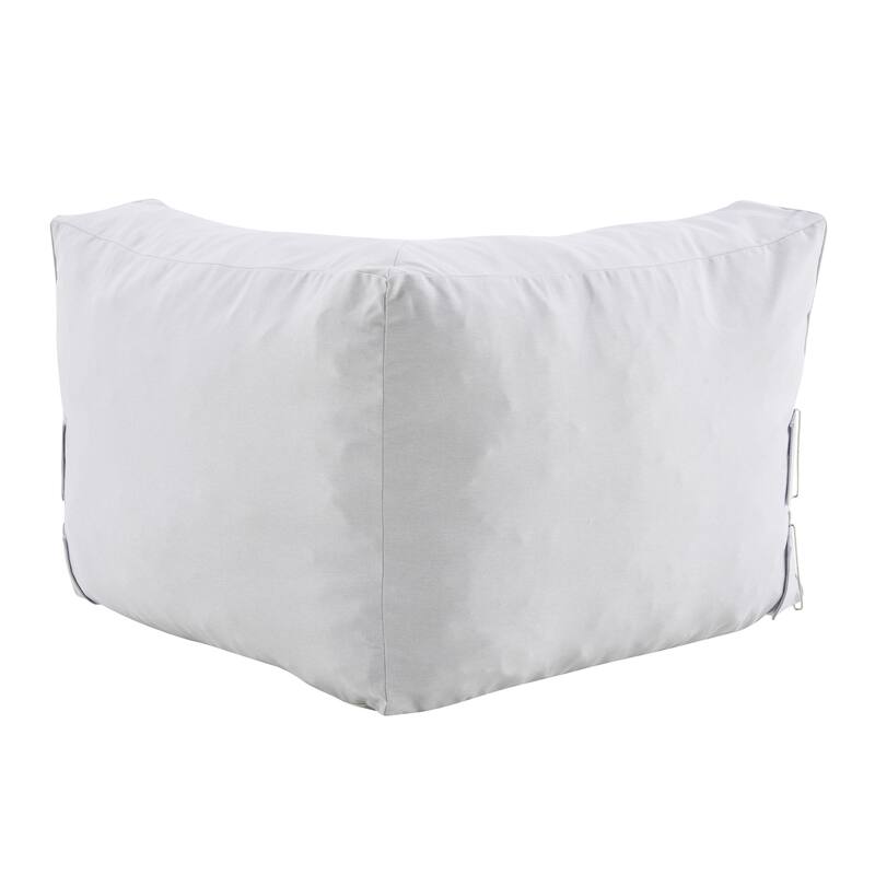 Christopher Knight Home - Nerissa 5-Piece Modular Outdoor/Indoor Bean Bag Sectional Sofa Set with Shredded Foam Filled & Ottoman