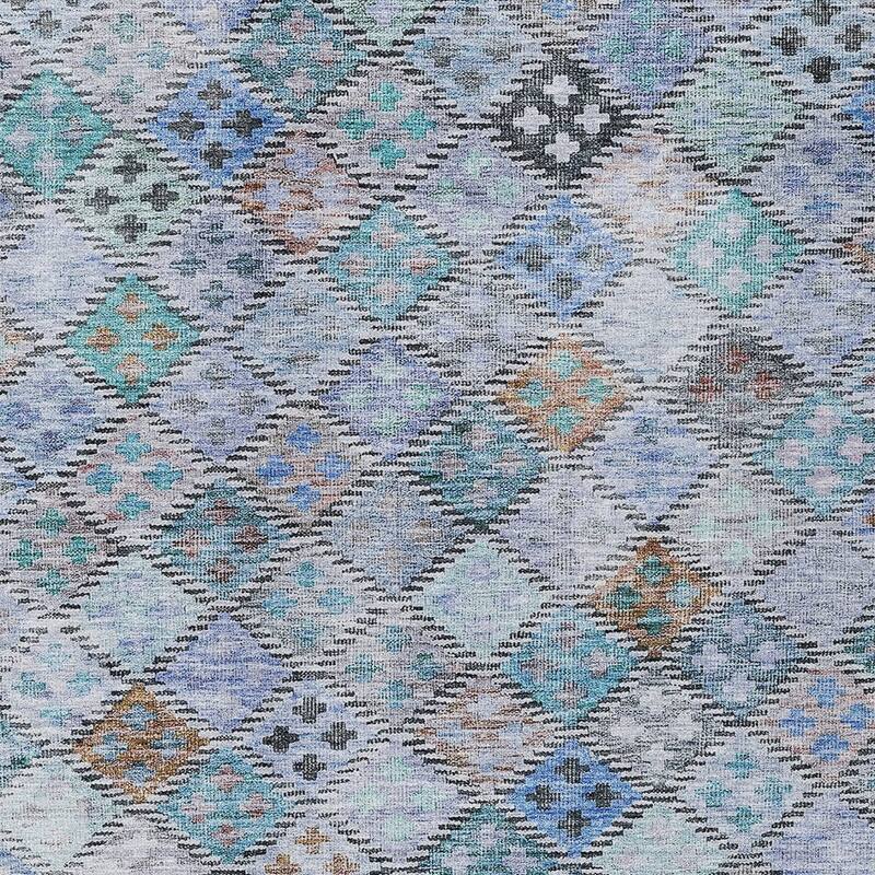 HomeRoots Geometric Transitional Rectangle Outdoor Rug