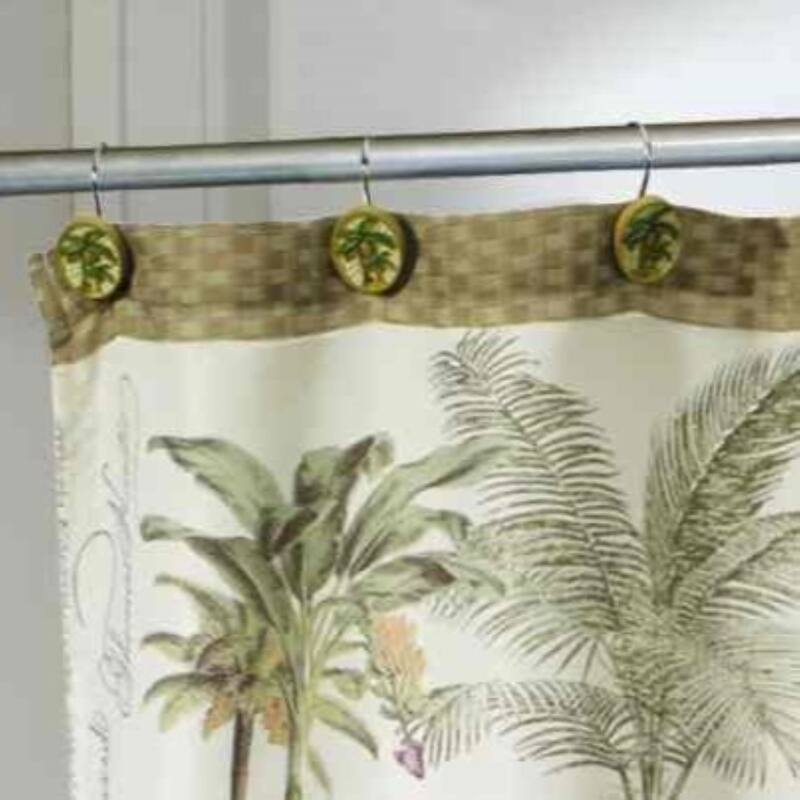 Avanti Linens Colony Palm Shower Hooks - Ivory