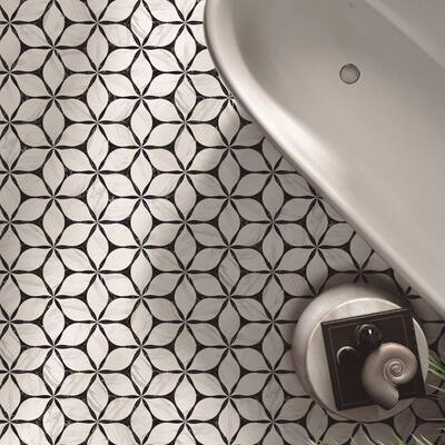 Capricho 8x9 Black Matte Hexagon Porcelain Tile - Floor, Wall, Backsplash