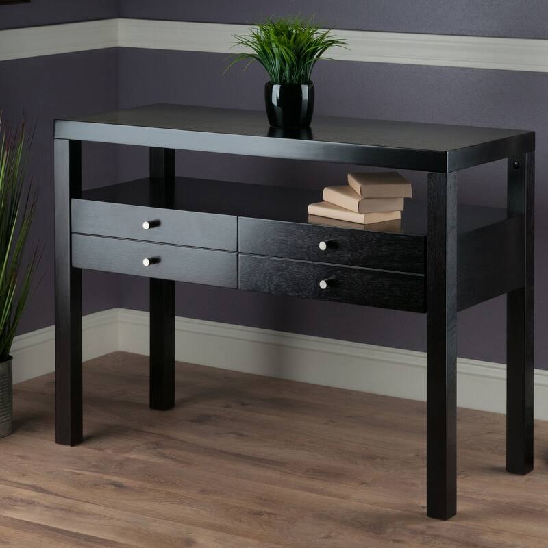 Copenhagen Console Table, Espresso - 40.16 x 17.09 x 30.12 inches