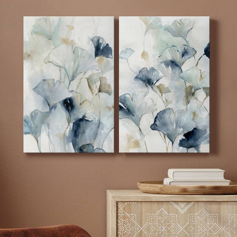 Indigo Ginkgo I Premium Gallery Wrapped Canvas - Ready to Hang