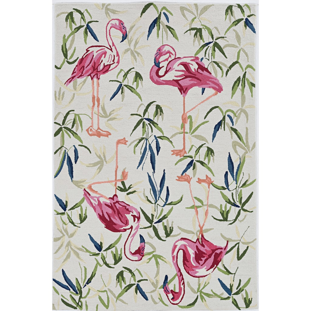 Taylor & Olive Millia Pink Flamingo Handmade Rug
