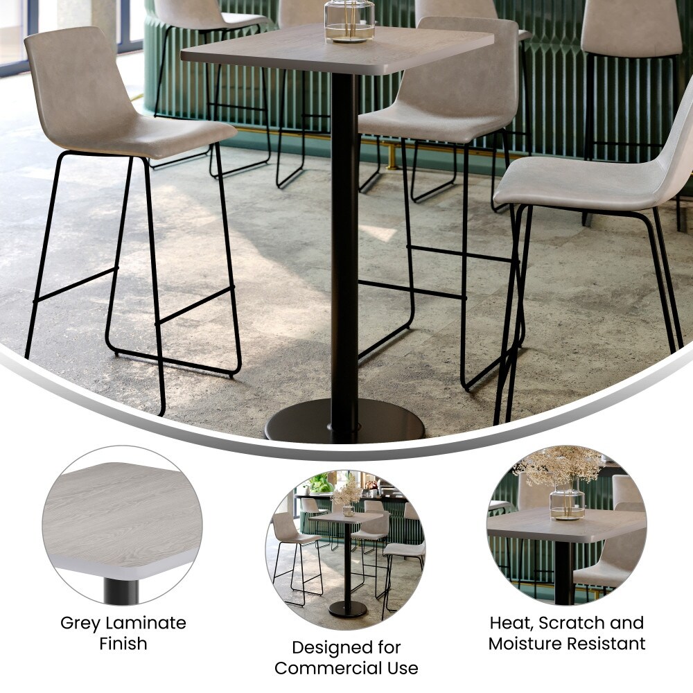 24'' x 30'' Rectangular Laminate Table Top with 18'' Round Bar