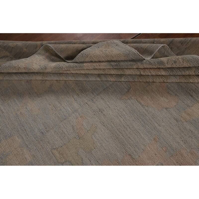 Oriental Oushak Turkish Large Area Rug Hand-Knotted Wool Carpet - 10'2"x 13'11"