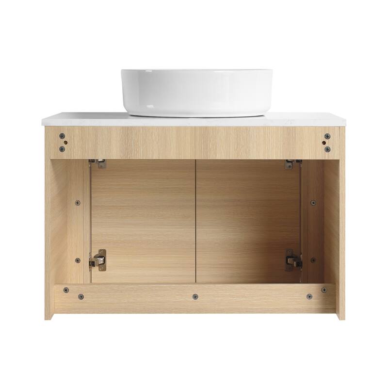 Bathroom Vanity With Sink In 24/30 Inch, Floating Bathroom Vanity With Soft Close Door
