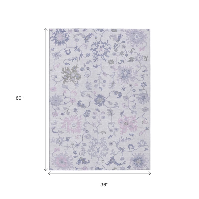 HomeRoots Floral Transitional Rectangle Outdoor Rug